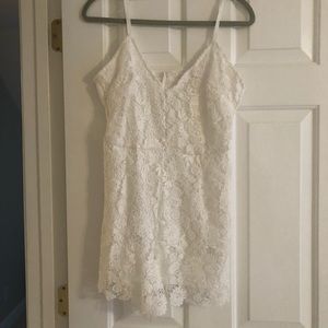 BB Dakota white lace romper